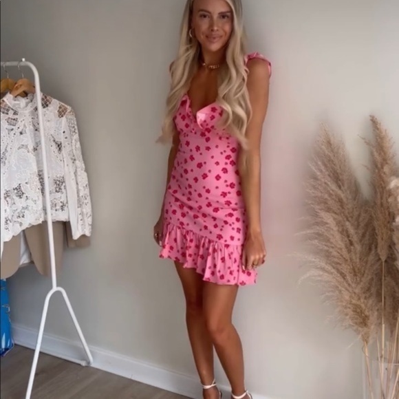 New Zara Linen Blend Print Floral Print Dress - Picture 5 of 14